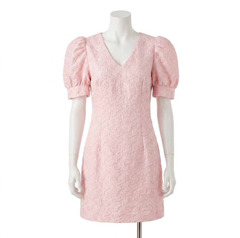 NEW JADE short sleeve lave dress in baby pink